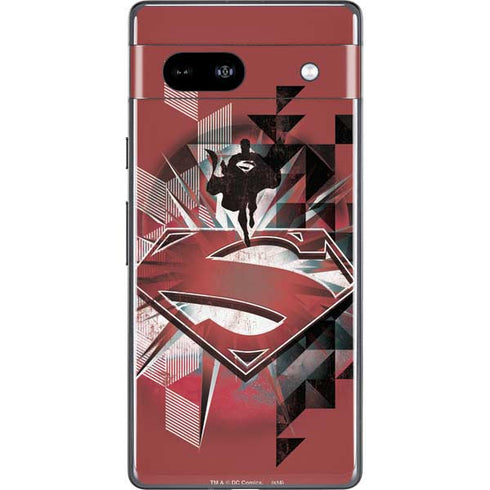 DC Comics Superman Red Pattern Google Pixel 7a Skin
